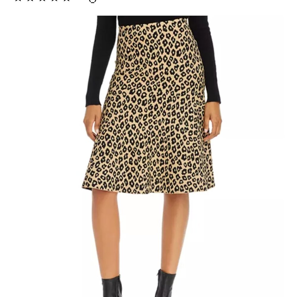 Theory Leopard Print Skirt